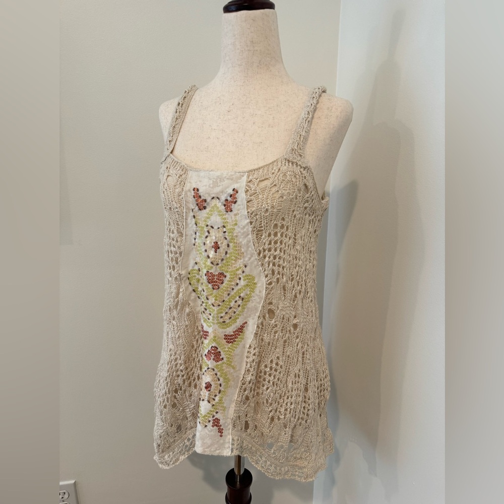 Free People MAYA SEQUINED EMBELLISHED TANK - Picture 2 of 9